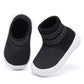 Baby Shoes Girls Boys Baby Sock Shoes With Grip Infant First Walking Sneaker Toddler Slipper Non Slip 12-15 Months Black