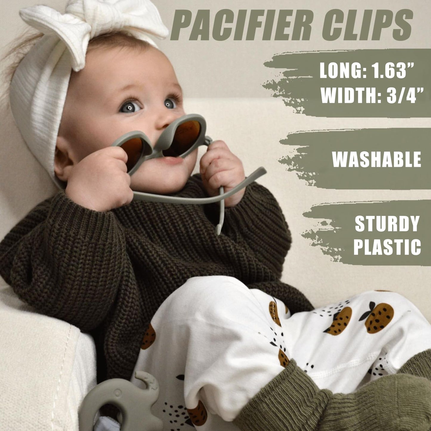 10-Pack Pacifier Clip Replacement Ends - Bpa-Free Plastic Fasteners For Diy Baby Crafts, Sewing Bibs & Blankets Straps (3/4 Inch