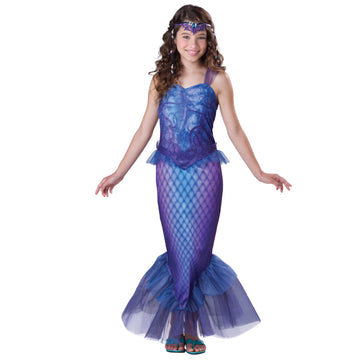 Halloween Fx Mysterious Mermaid Child Costume - Large (12-14), Bue/Purple