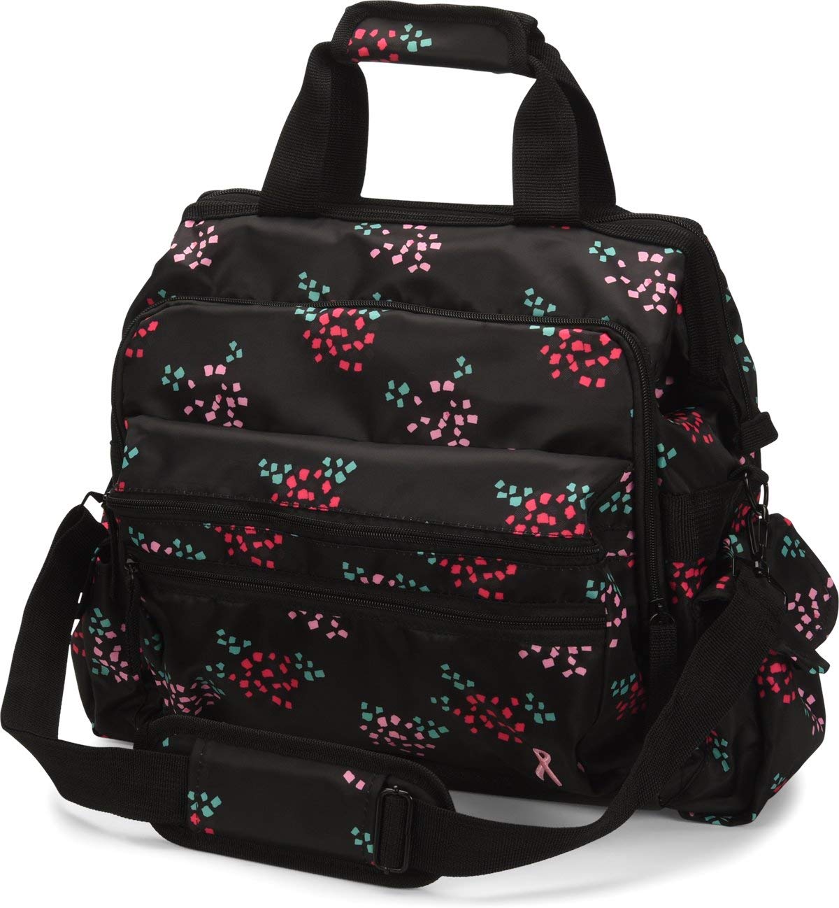 Nurse Mates Ultimate Nursing Bag | Multiple Compartments | Interior Laptop Compartment | Durable Zippers | Confetti