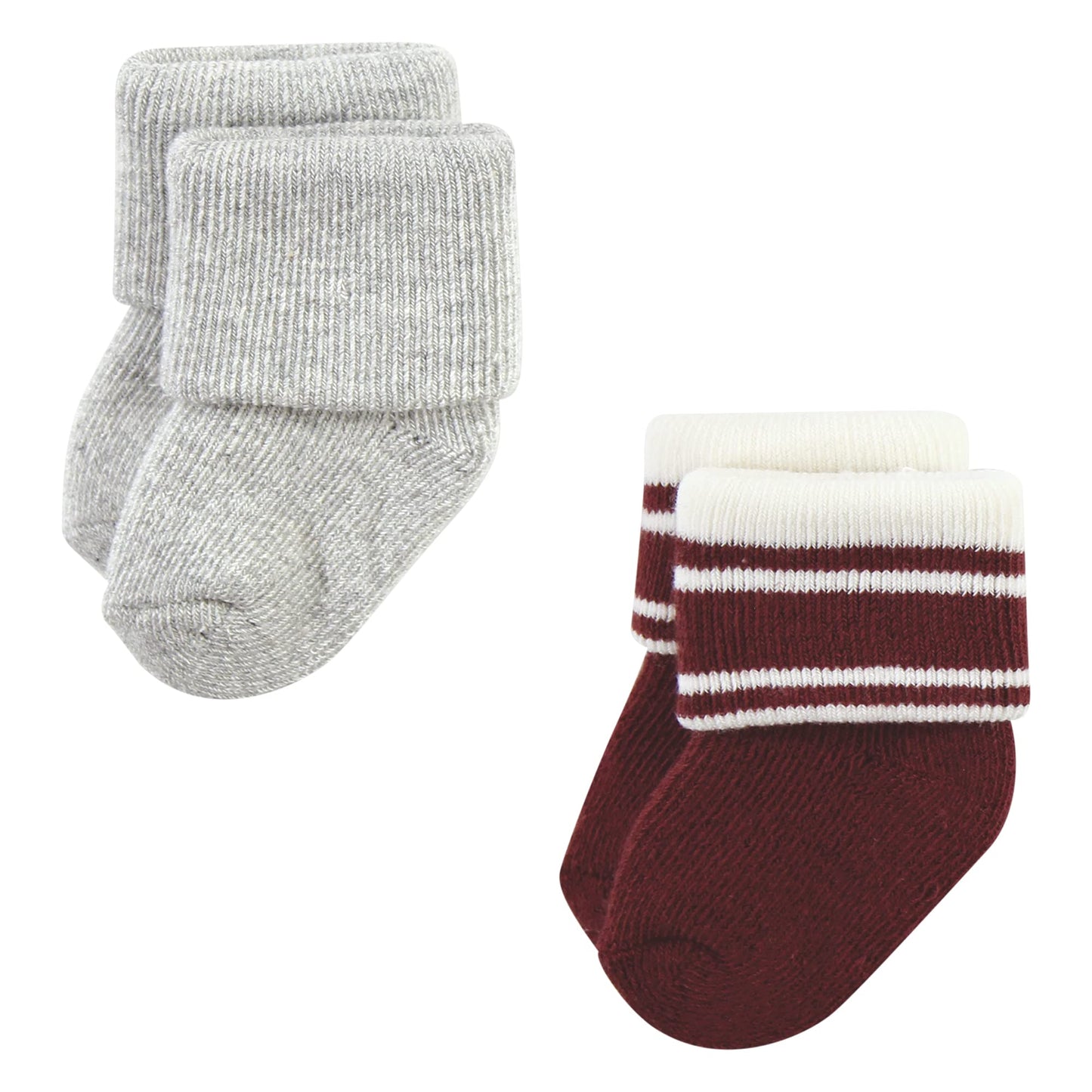 Hudson Baby Unisex Baby Cotton Rich Newborn And Terry Socks, Football, 0-6 Months