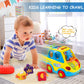 Baby Toys for 1 Year Old Boy Girl Gift Musical Bus Baby Toys 6-12 12-18 Months Toddler Toys Early Learning Montessori Toys for 1