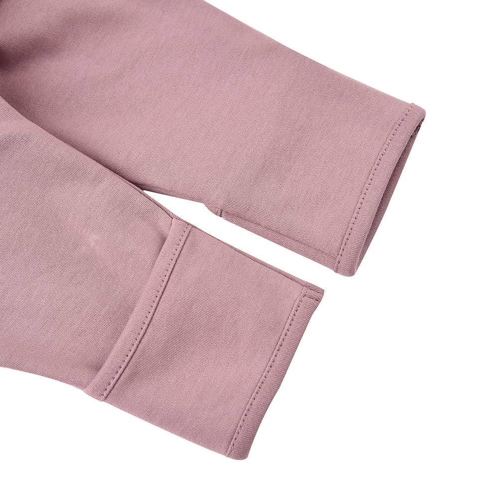 Baby Footed Pajamas With Mitten Cuffs - Unisex Infant Double Ways Zipper Cotton Footie Pjs Sleep  'N Play Jammies (Purple, 3-6Mo