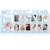 Unittype My First Year Baby Picture Frame Newborn Baby'S First Twelve Months Photo Collage,12 Month Milestone Keepsake Frame For