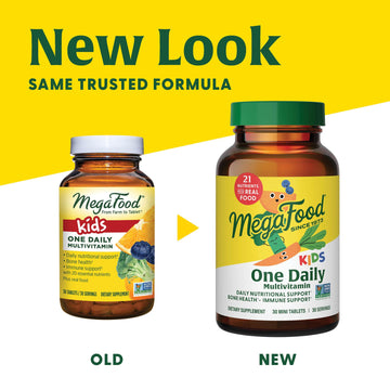Megafood Kids One Daily Multivitamin - Convenient Mini Multivitamin For Kids - Kids Vitamins With Zinc, Vitamin C, B Vitamins &