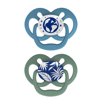 Dr. Brown'S Advantage Baby Pacifiers, Glow-In-The-Dark, 6 -18 Month Pacifiers, Blue, 2 Count