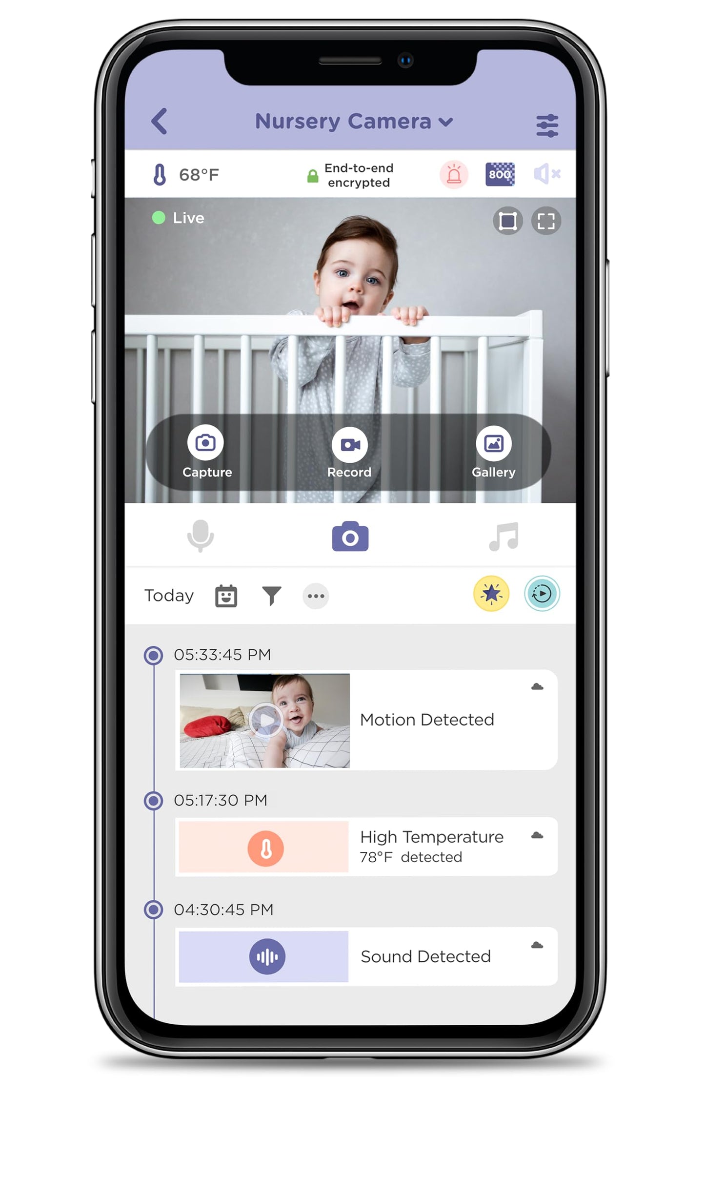 Hubble Connected Eclipse Sound Machine And Nursery Pal Touch Bundle; 5' Smart Wifi Baby Monitor W/Camera & Audio; Flexible Wall