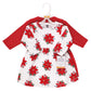 Hudson Baby Girls' Cotton Dresses, Poinsettia Dot, 0-3 Months