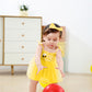 Titkkop Baby Girl 1St Birthday Clothes One Year Old Tulle Romper Sleeveless Bodysuit Cake Smash Outfits(Yellow,9-12M)