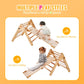Vevor Pikler Triangle Set Climber 4 In 1, Montessori Foldable Climbing Set, Large Size Toddler Climbing Toys Indoor With Triangl