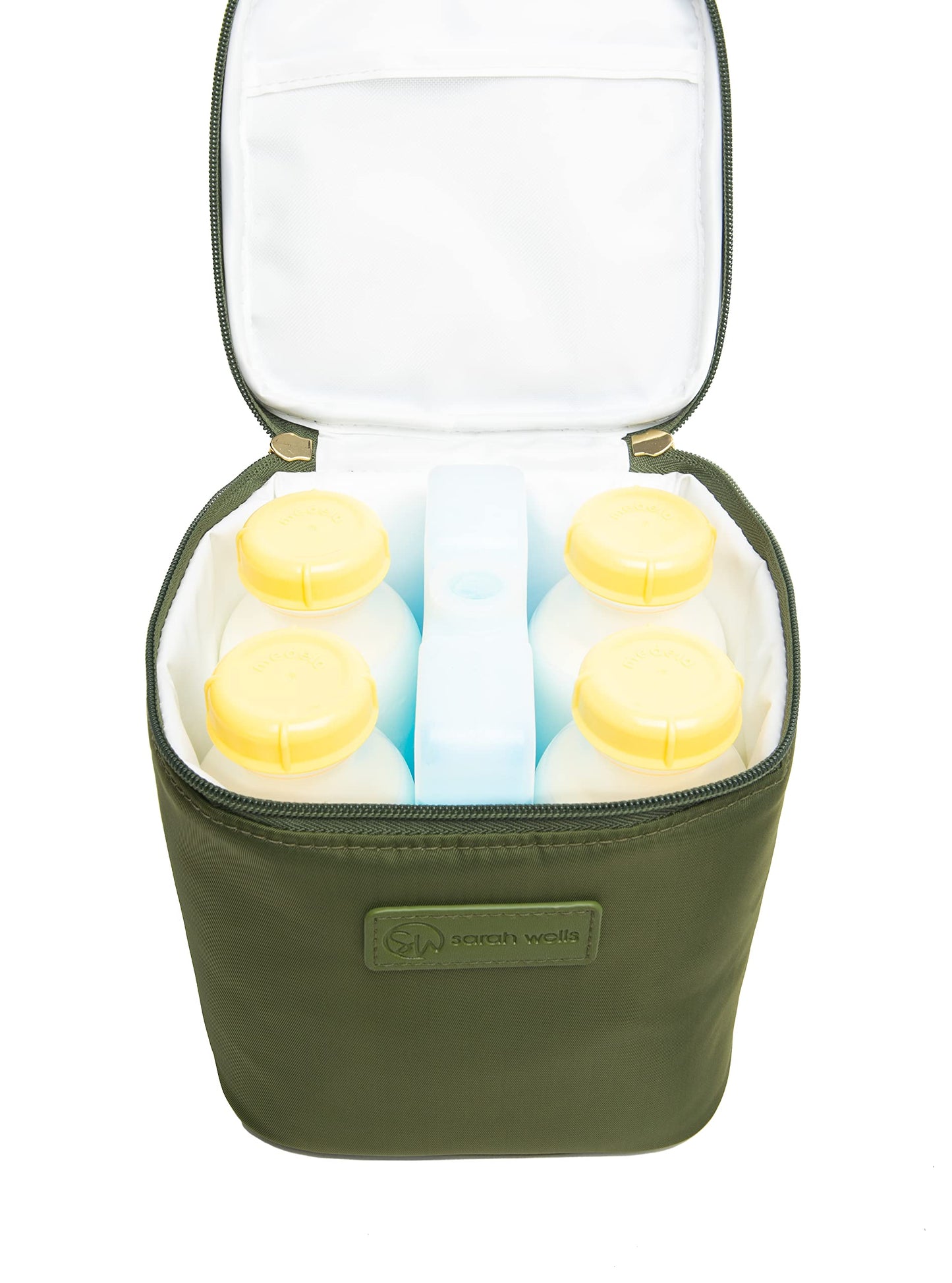 Sarah Wells Cold Gold Breastmilk Cooler with Ice Pack (Olive)