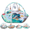 Lilian&Gema Baby Play Gym Mat, Baby Tummy Time Mat With 6 Detachable Sensory Toys, Baby Activity Play Mat For Stage-Based Sensor