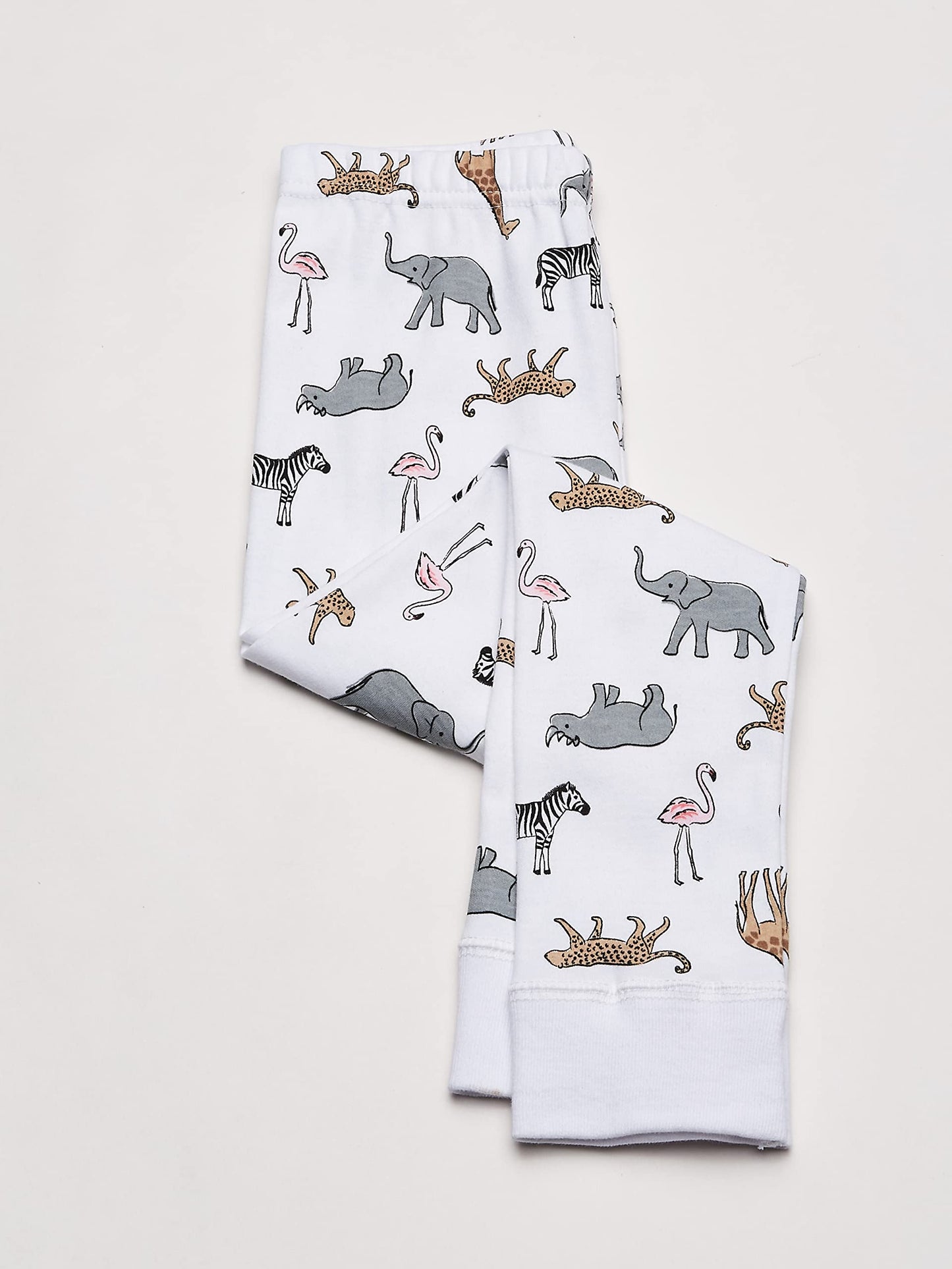 Hudson Baby Unisex Baby Cotton Pants and Leggings Modern Pink Safari, 9-12 Months