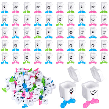 Chuangdi 60 Pcs Teeth Storage Box Lovely Baby Milk Tooth Organizer Container Teeth Saver Save Box Case Gift For Kids Lost Teeth