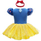 Fmyfwy Baby Girls Snow White Princess Costume Halloween Christmas Birthday Romper Tutu Dress W/Headband 90