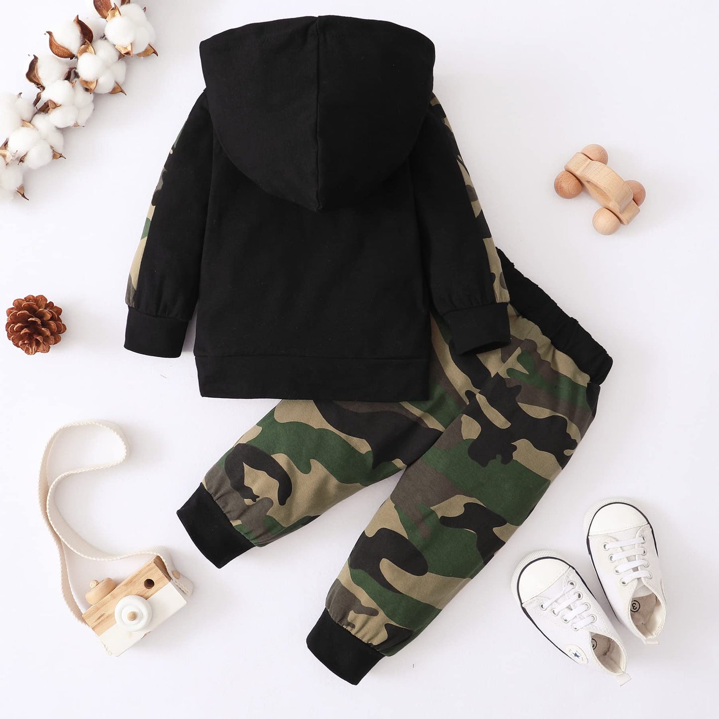 Zoerea Baby Boys Clothes 2-3T Toddler Camouflage Hoodie Outfits Long Sleeve Sweatshirt Pants Set Christmas