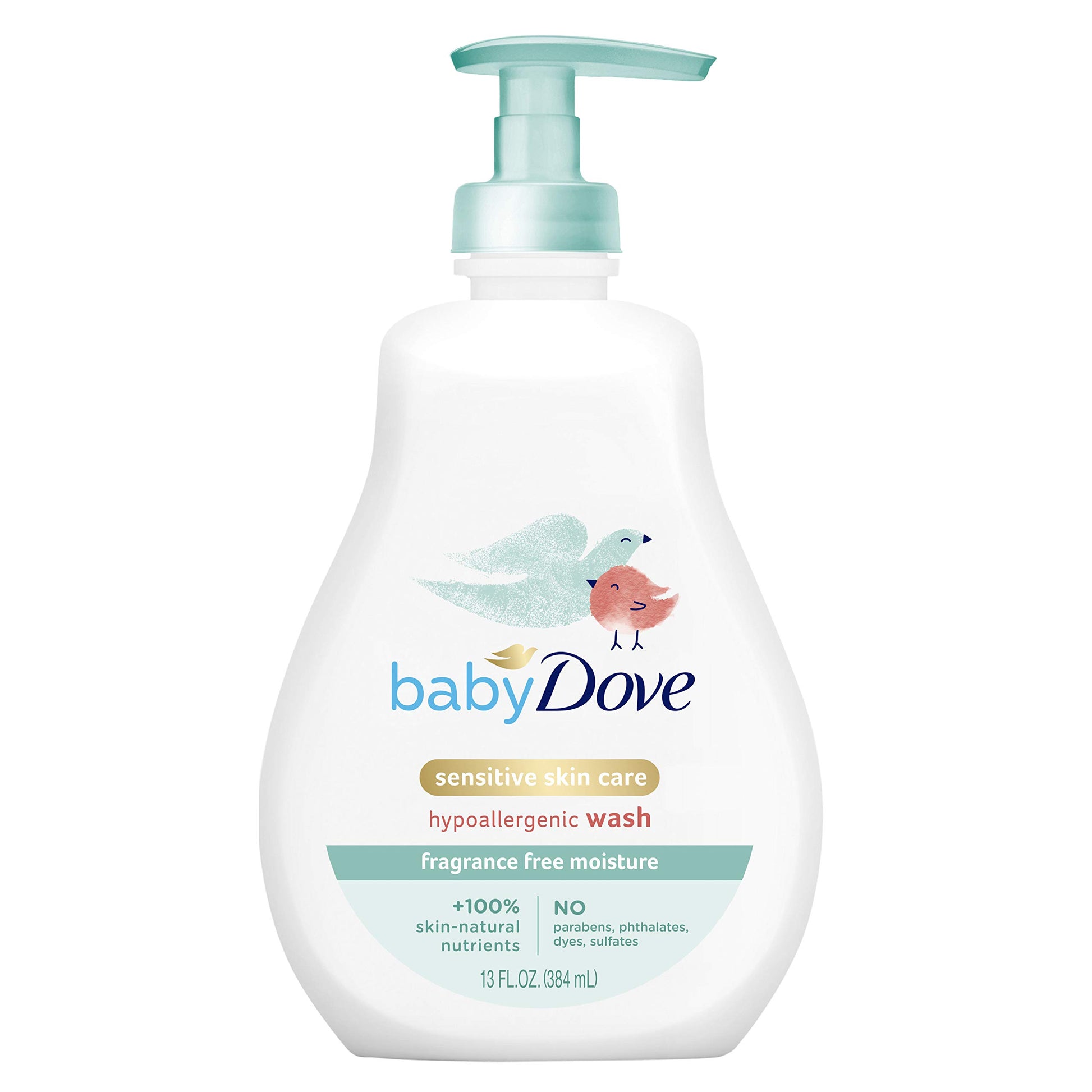 Baby Dove Sensitive Skin Care Baby Wash For Baby Bath Time Fragrance Free Moisture Fragrance Free And Hypoallergenic, Washes Awa