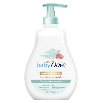 Baby Dove Sensitive Skin Care Baby Wash For Baby Bath Time Fragrance Free Moisture Fragrance Free And Hypoallergenic, Washes Awa