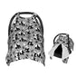 Muishi Panda with Leaves Baby Car Seat Canopy Nursing Cover for Newborn Car Seat Breastfeeding Covers Blanket Newborn Shower Gif