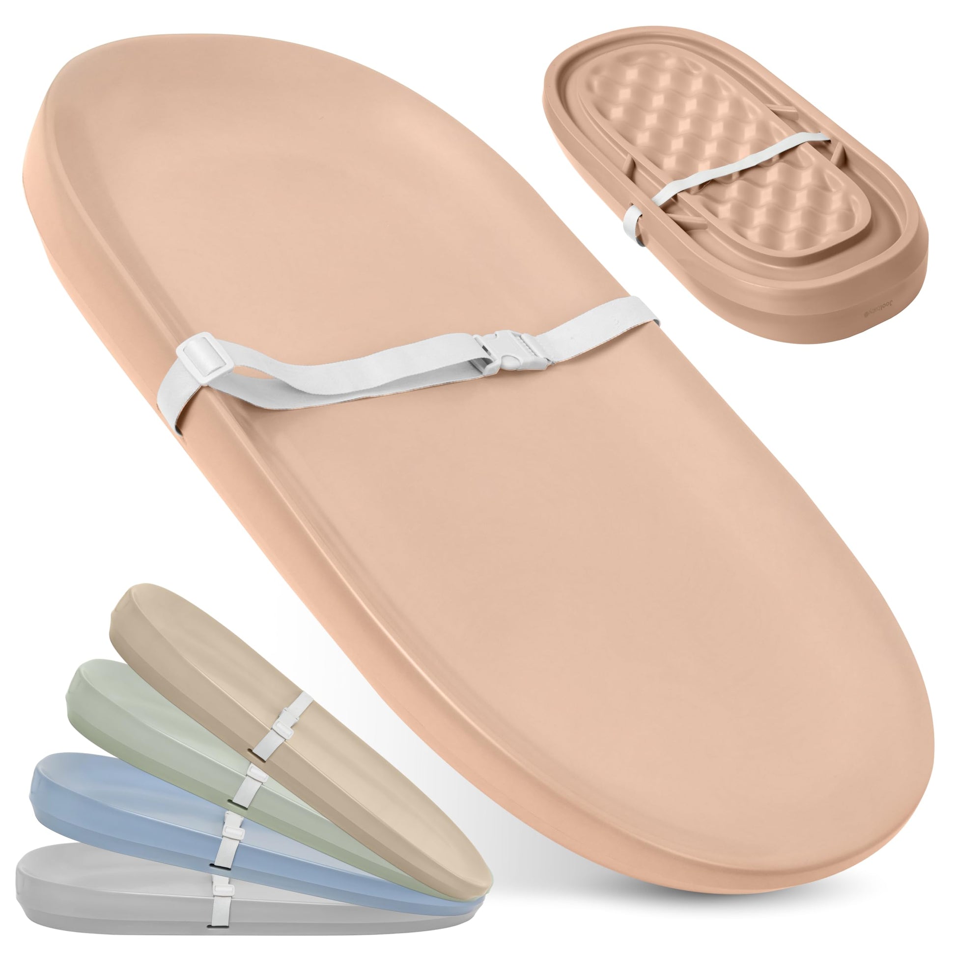 Jool Baby Waterproof Baby Changing Pad - Easy to Clean, Lightweight & Portable - Large Foam Cushion for Comfort (Peach)