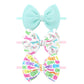 Yanjie Easter Baby Bows Rabbit Bow For Girls Newborn Infant Easter Bunny Ears Bow Elastic Nylon Headband Easter Hair Accessories