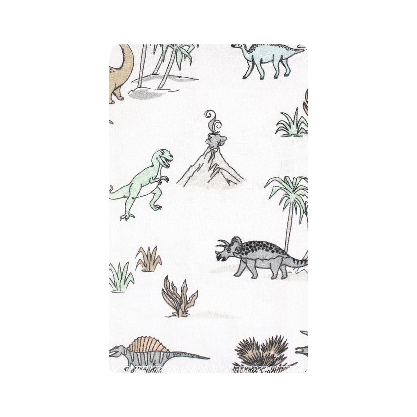 Hudson Baby Unisex Baby Cotton Flannel Burp Cloths 10-Pack, Neutral Dino World, One Size