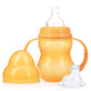 Nuby 3-Stage Wide Neck No Spill Bottle With Handles And Non-Drip Juice Spout, 3 Months, 8 Ounce, Orange