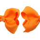 Zoonai 3 Inch Baby Girl Hair Bows Boutique Hair Clip Teens Toddlers Hairpin Headwear - Set Of 2 (Orange)