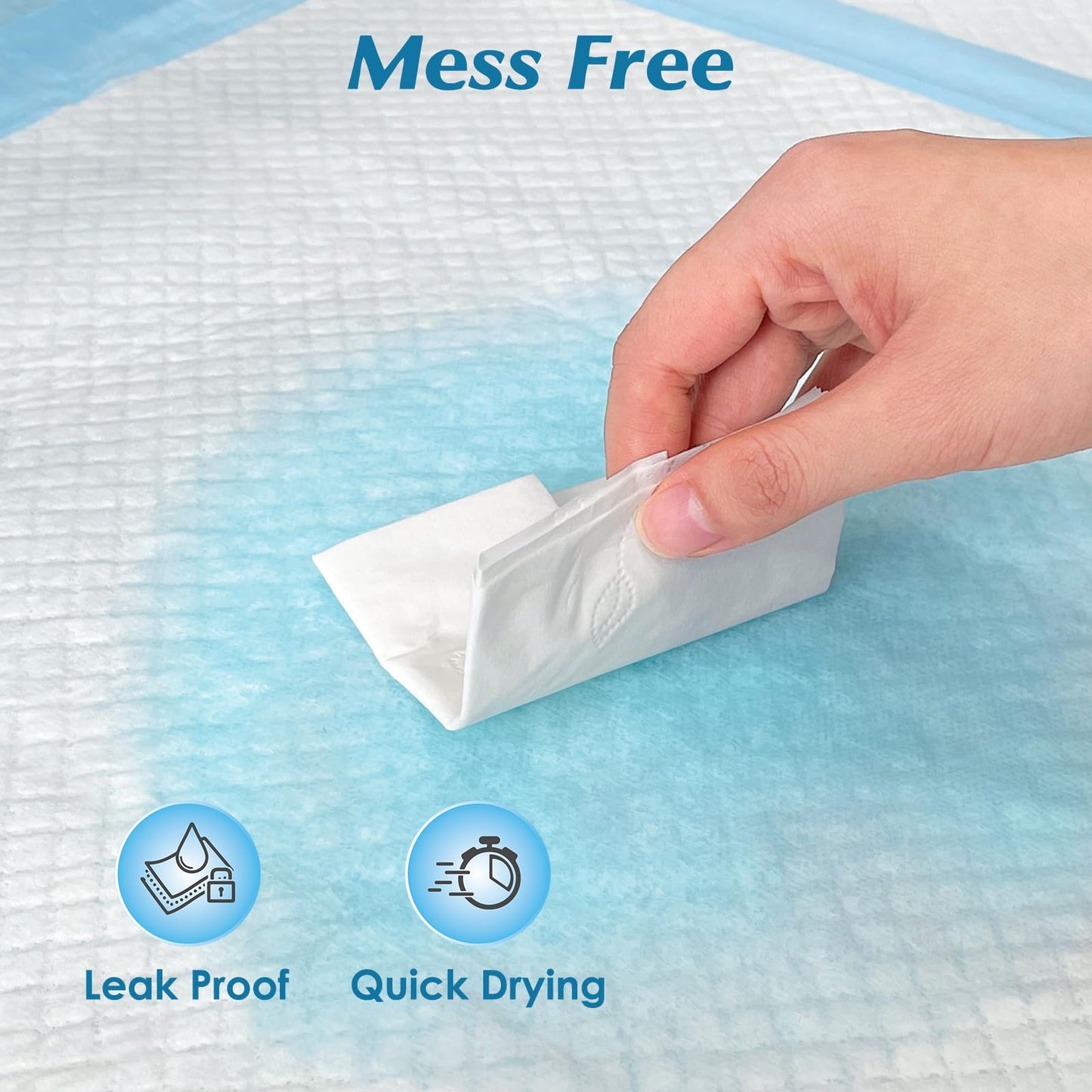 50 Count 30    X 36    Super Absorbency Disposable Underpads, Leakproof Quick Drying, Baby Puppy & Adults Bed Pads Disposable Ad