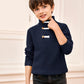 Makkrom Toddler Sweater Baby Boy Girl Turtleneck Cable Knit Sweaters Long Sleeve Christmas Outwear Spring Fall Winter Navy