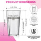 Reflo Smart Cup (Clear 2-Pack) Open Training Cup, Toddler Cup, No Suction 6Oz, 360 Control-Flow, Usa Made Premium High-Impact Pl