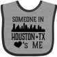 Inktastic Houston Texas Someone Loves Me Skyline Baby Bib Heather And Black 35Ecc