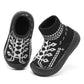 Baby Shoes Girls Boys Baby Sock Shoes With Grip Infant First Walking Sneaker Toddler Slipper Non Slip 9-12 Months Black