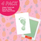 Outus 3 x 5 Inch Newborn Handprint and Footprint Paw Print Kit 4 Clean Touch Ink Pads 10 Imprint Cards Pet Inkless Hand and Feet