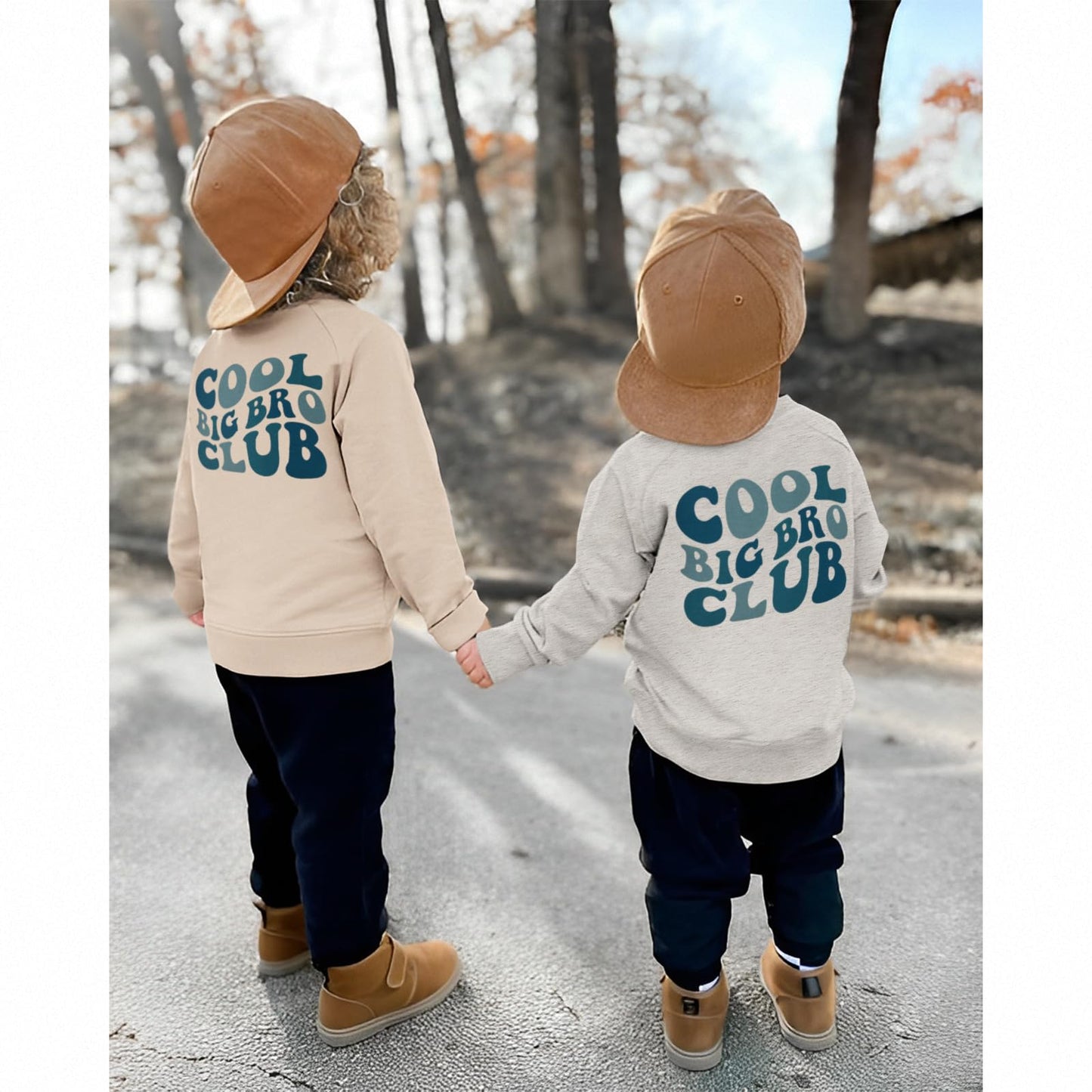 Boutikome Big Brother Sweatshirt Toddler Baby Boy Cool Big Bro Club Shirts Announcement Pullover Long Sleeve Fall Tops(Beige,3-4