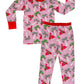 Florida Kid Co. Fa La La Mingo Two Piece Christmas Pajama Set for Toddlers, made with Viscose from Bamboo and Spandex, Fa La La 