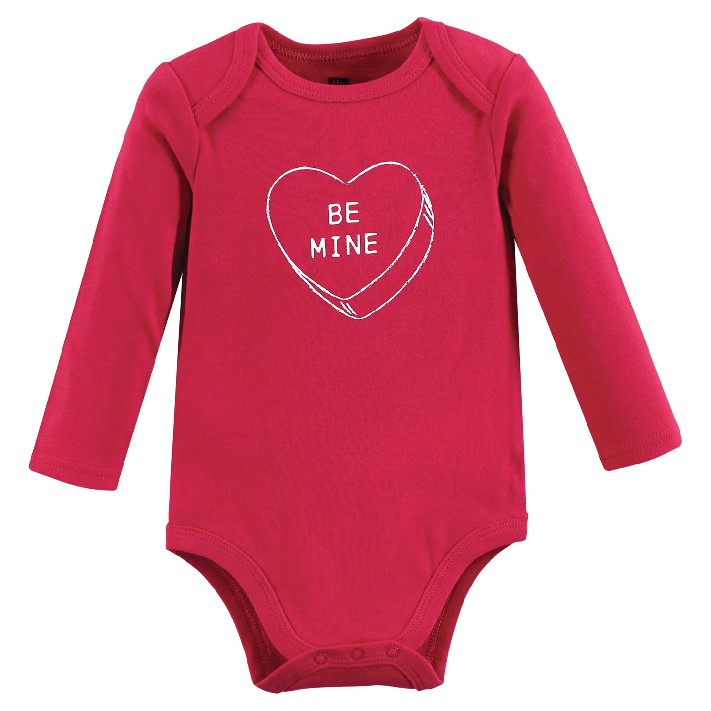 Hudson Baby Unisex Baby Cotton Long-Sleeve Bodysuits, Be Mine Valentine, 3-6 Months