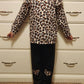 Retsugo Toddler Girl Clothes Set Leopard Long Sleeve Sweatshirt Top And Pants Toddler 2Pcs School Outfits Kids Fall Winter Cloth