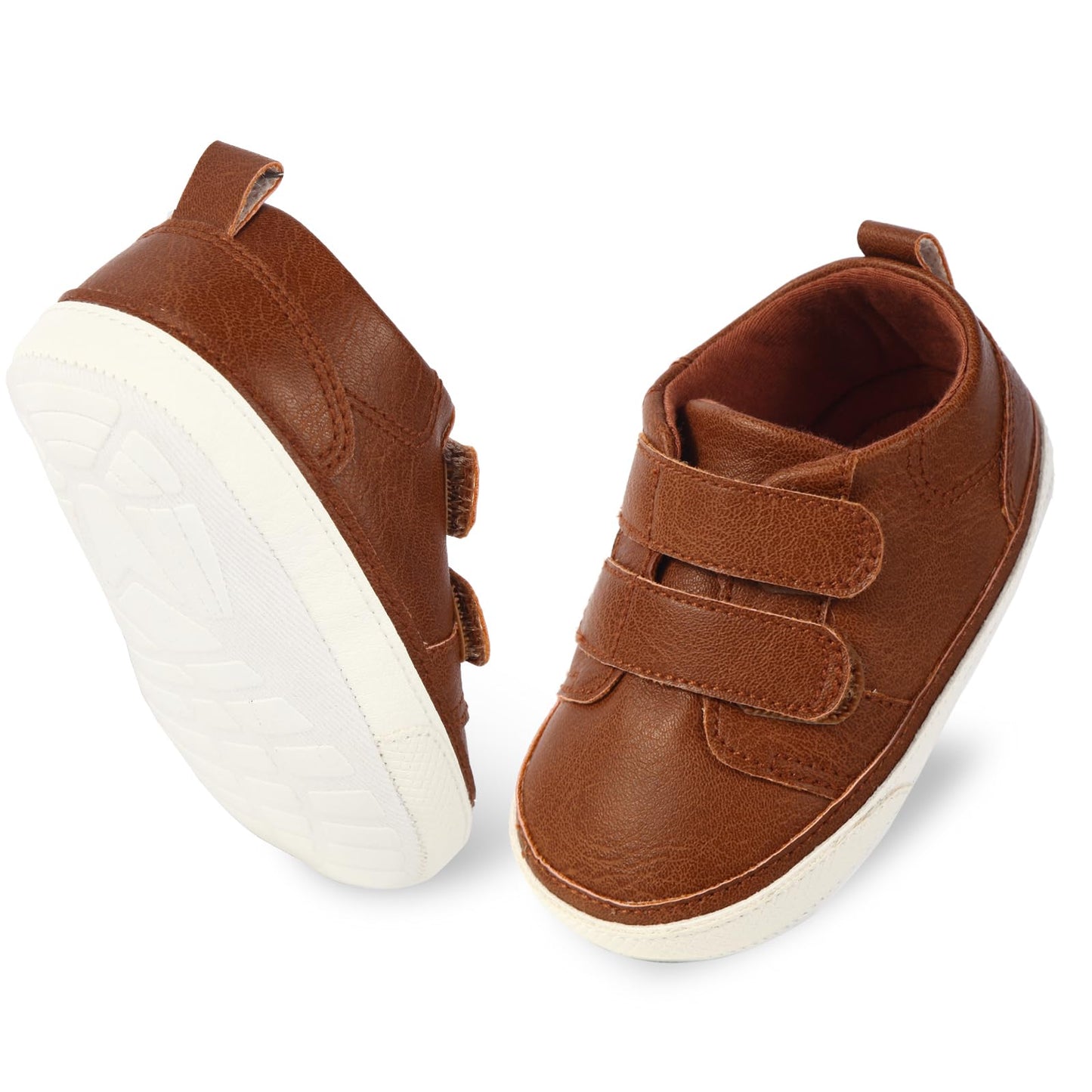 CYXUYJH Baby Infant Dress Shoes Boys Girls First Walking Non-Slip PU Leather Sneakers Toddler Crib Shoes Newborn Loafers Flats T