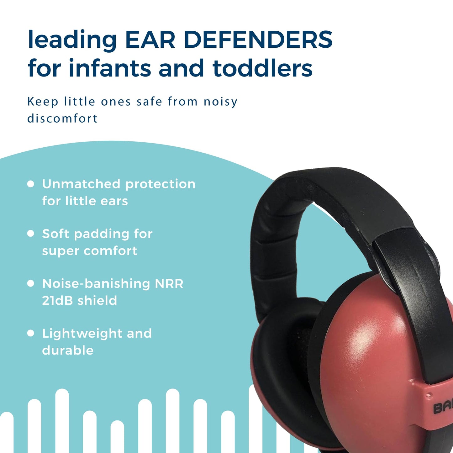 Banz Bubzee Baby Ear Defenders 0-36 Months, Noise Canceling Headphones For Kids