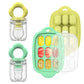 Baby Fruit Food Feeder Breastmilk Popsicle Molds With Freezer Tray, Tenmonth Silicone Baby Feeder For Safe Infant Self Feeding A