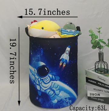 Maizmz Kids Hamper Baby Storage Bins Organizer Gift Toy Box Waterproof Laundry Basket Large Canvas Collapsible Chest For Home Bo