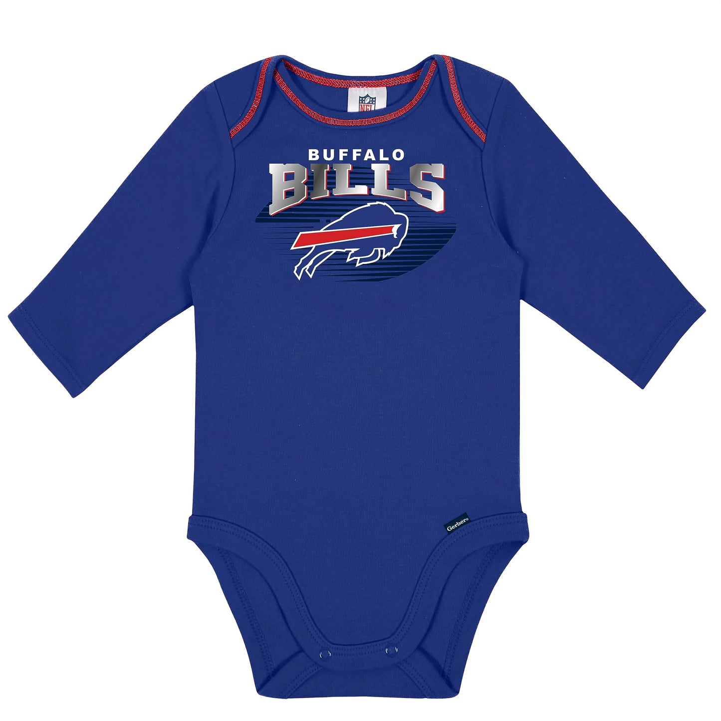 Gerber Nfl Baby Boys' 2 Pack Long Sleeve Bodysuit, Team Color, 3-6 Months