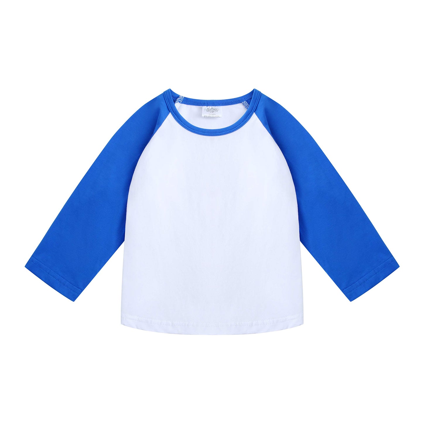 Creator Toddler Baby Girls Boys Long Sleeve Shirts Raglan Shirt Baseball Tee Cotton T-Shirt (Deep Blue, 1-2 Years)