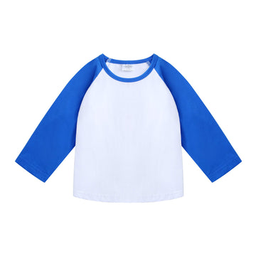 Creator Toddler Baby Girls Boys Long Sleeve Shirts Raglan Shirt Baseball Tee Cotton T-Shirt (Deep Blue, 3 Years)