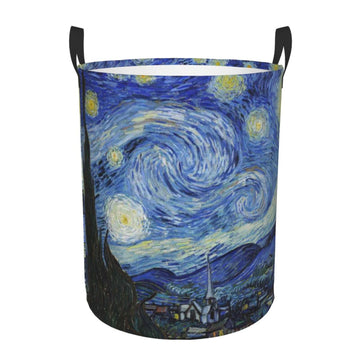 Pevtufa The Starry Night Foldable Laundry Basket Organizer,Fabric Clothes Toy Storage Basket Nursery Hamper Storage Bin For Hous