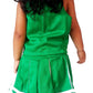 Total 2550 Little Girls' Cheerleader Cheerleading Outfit Uniform Costume Cosplay Green/White (M / 5-8)