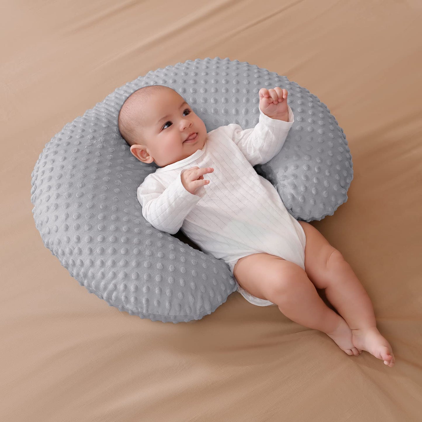 Pillowcase For Nursing Pillow And Positioner For Breastfeeding And Bottle Feeding, Propping Baby, Tummy Time, Baby Sitting Suppo