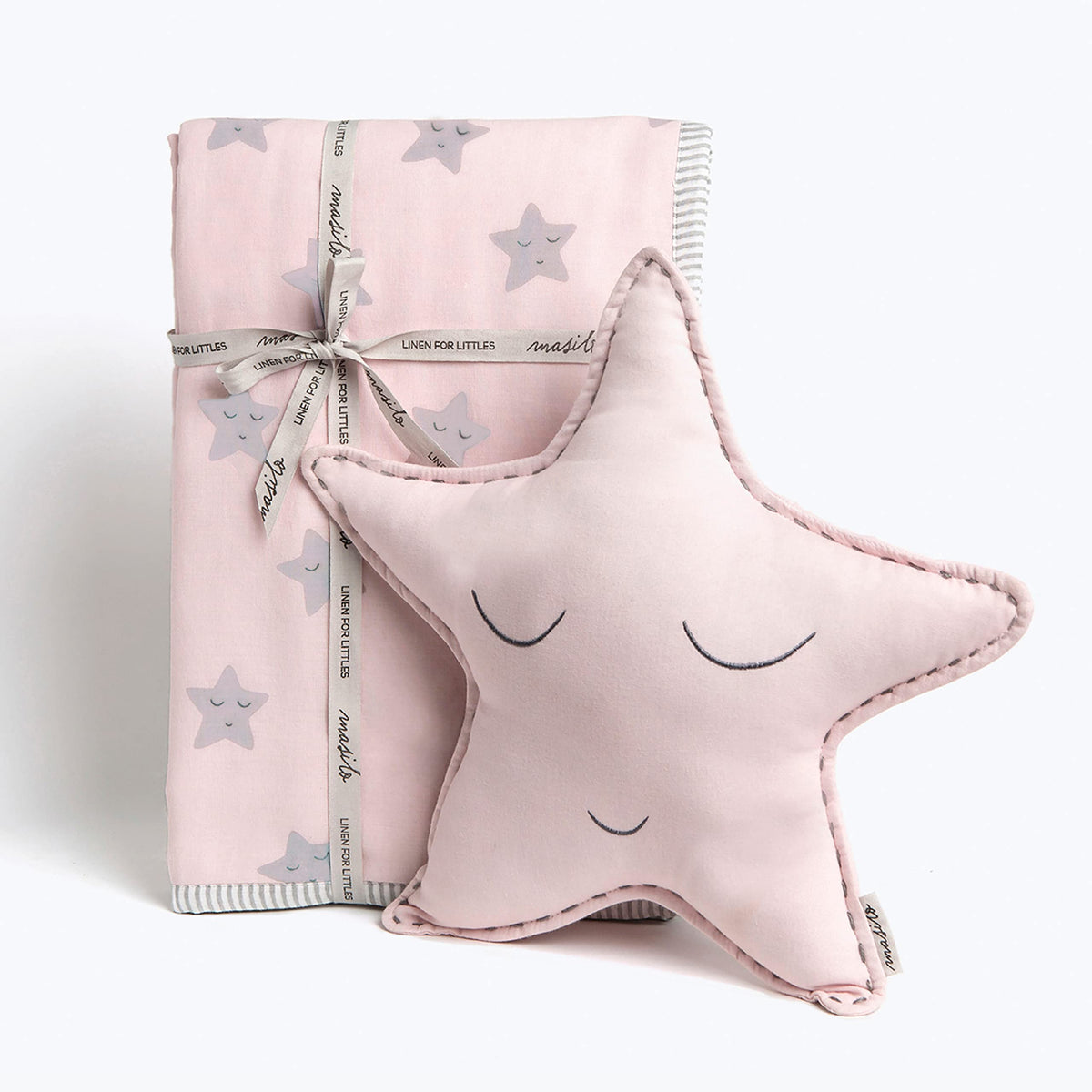 Masilo Organic Cotton Baby Blanket with Toy for Newborn/InfantDohar Blanket Combo1X Blanket, 1X Toy, Star Pink