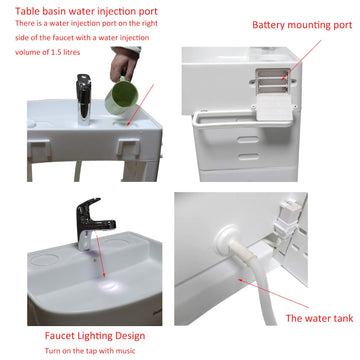 Httmt- Adjustable Wash Basin Station For Child Kid Toddler Early Training Learning Plastic Washbasin Simulation Towel Shelf Wash